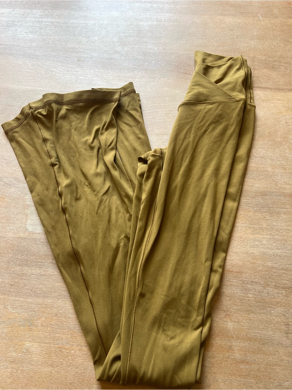 aerie Olive Green Wide-Leg Stretch Pants